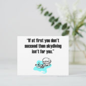 Skydiving Briefkaart (Staand voorkant)