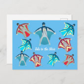 Skydiving Briefkaart (Voorkant / Achterkant)