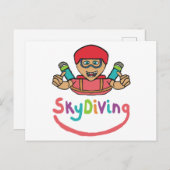 Skydiving Briefkaart (Voorkant / Achterkant)