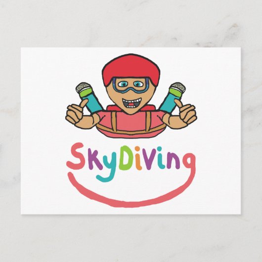 Skydiving Briefkaart (Voorkant)