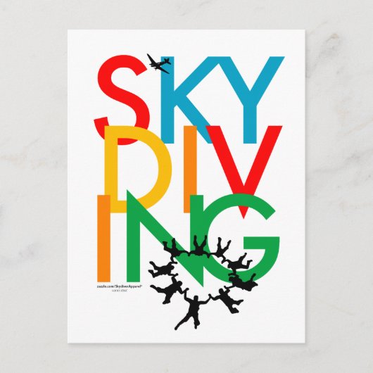 Skydiving Briefkaart (Voorkant)