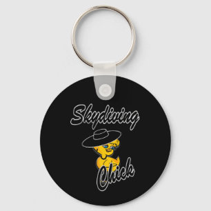 Skydiving Chick #4 Sleutelhanger