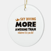 Skydiving design keramisch ornament (Links)