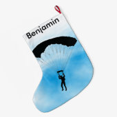 Skydiving Design Large kerststop Grote Kerstsok (Achterkant (Hangend))