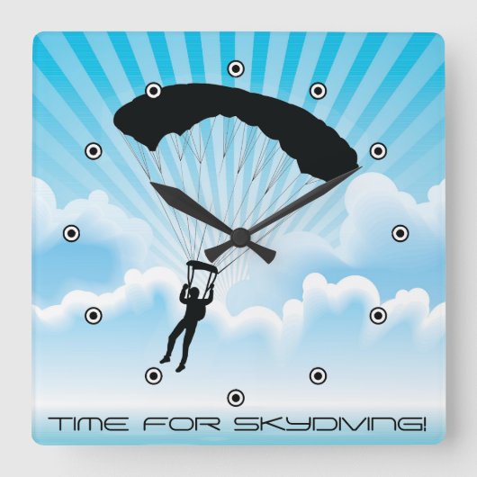 Skydiving Design Wall klok (Voorkant)