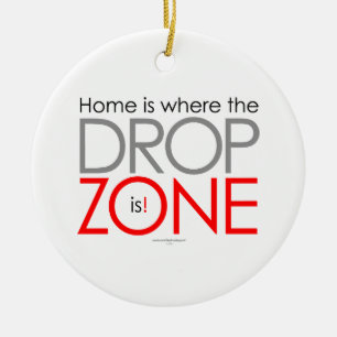 Skydiving Drop Zone Keramisch Ornament