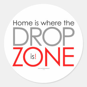 Skydiving Drop Zone Ronde Sticker