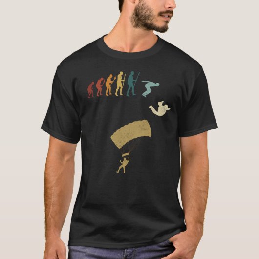 Skydiving Evolution Retro  T-shirt (Voorkant)
