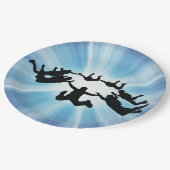 Skydiving Freefall Design Paper Bord (Gekanteld)