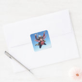 Skydiving Fun Vierkante Sticker (Envelop)