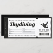 Skydiving Gift Ticket Voucher Certificate (Voorkant / Achterkant)