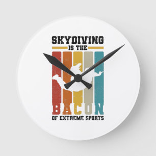 Skydiving Gifts   Skydiver Basespringparachute Ronde Klok