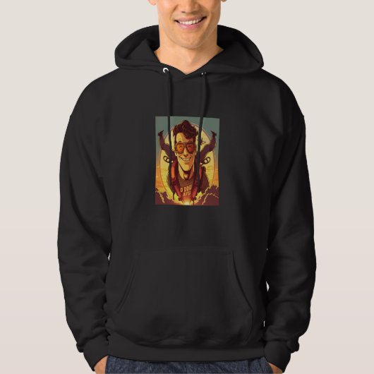 Skydiving Instructor Sunset Skydiving Dad 1 Hoodie (Voorkant)