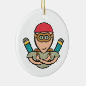 Skydiving Keramisch Ornament (Rechts)