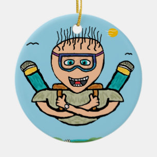 Skydiving Keramisch Ornament