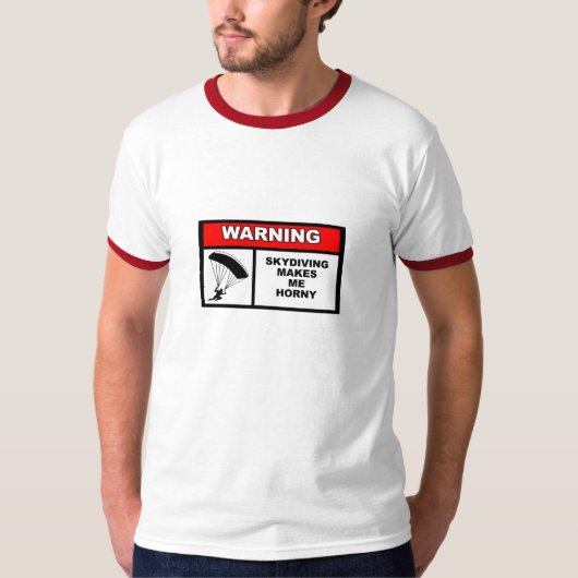Skydiving label "ringer"-shirt t-shirt (Voorkant)