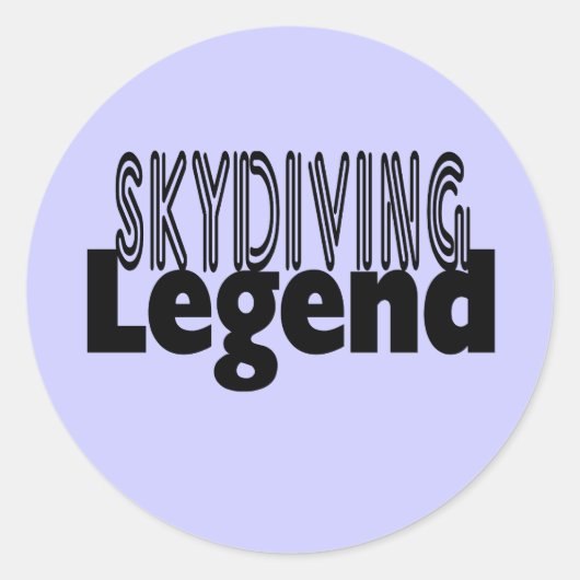 Skydiving Legend Ronde Sticker (Voorkant)
