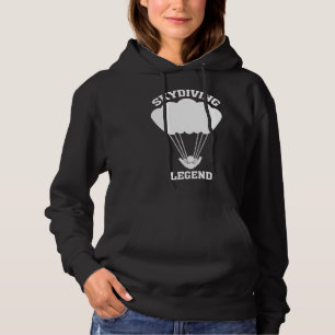 Skydiving legende Sky Diver illustratie silhouet Hoodie