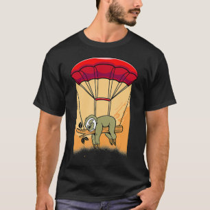 Skydiving luiaards grappige luiaard skydiver parac t-shirt