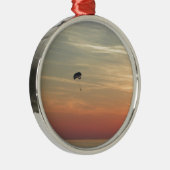 Skydiving Metalen Ornament (Rechts)
