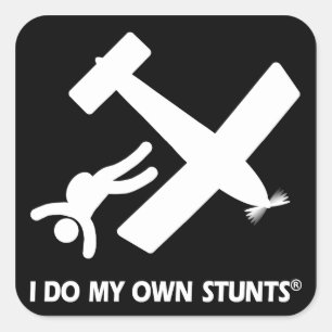Skydiving Mijn eigen stunts Vierkante Sticker