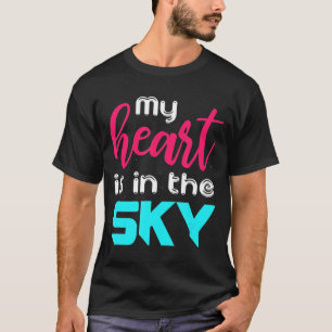 Skydiving-mijn hart is in de lucht t-shirt