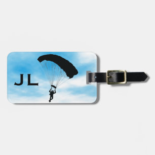 Skydiving Parachuting Design Bagagelabel
