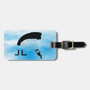 Skydiving Parachuting Design Bagagelabel