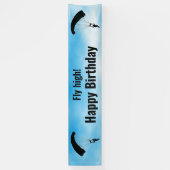 Skydiving Parachuting Design Banner (Verticaal)