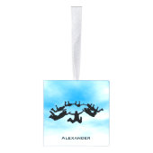 Skydiving Parachuting Design Cube Ornament (Rechts)