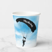 Skydiving Parachuting Design Cup Papieren Bekers (Achterkant)
