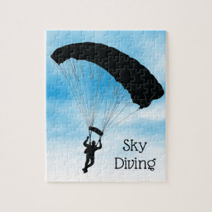 Skydiving Parachuting Design Jigzaag Puzzle Legpuzzel
