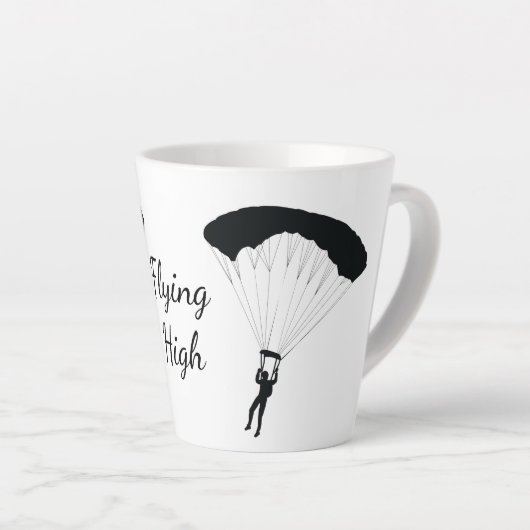 Skydiving Parachuting Design Latte Cup Mok (Rechterhoek)