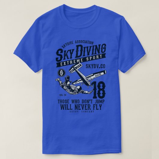 Skydiving Parachuting Skydive Skydiver T-shirt (Design voorkant)