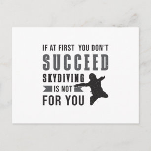 Skydiving Parachuting Skydiver Funny Gift Idea Briefkaart