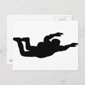 skydiving-pictogram briefkaart (Voorkant / Achterkant)