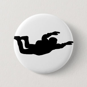 skydiving-pictogram ronde button 5,7 cm