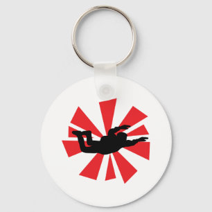 skydiving-pictogram sleutelhanger