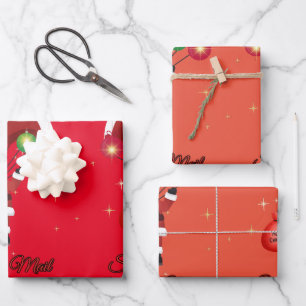Skydiving Santa Parachute Air Mail Inpakpapier Vel