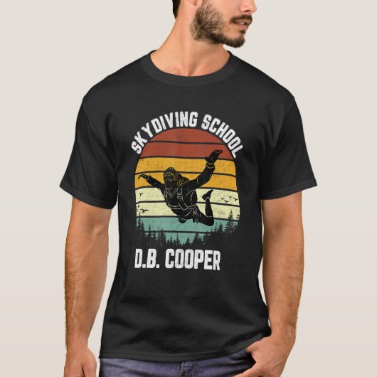 Skydiving School Db Cooper T-shirt (Voorkant)