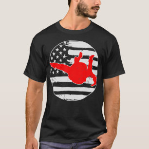 Skydiving Skydive American USA Vlag 4 juli VI T-shirt