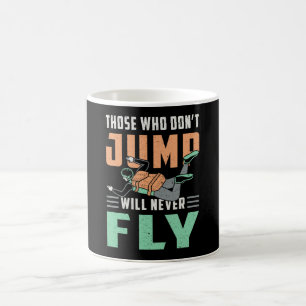 Skydiving Skydive Jump Skydiver Retro Funny Gift Koffiemok