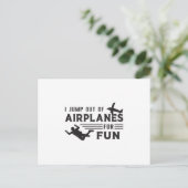 Skydiving Skydiver Jump Plane Gift Idee Briefkaart (Staand voorkant)