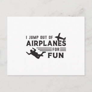 Skydiving Skydiver Jump Plane Gift Idee Briefkaart