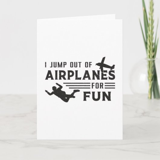 Skydiving Skydiver Jump Plane Gift Idee Kaart (Voorkant)