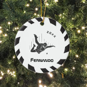 Skydiving Skydiver Parachuting Name & Year Dated Keramisch Ornament