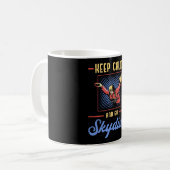 Skydiving Skydiver Retro Keep Calm Funny Gift Koffiemok (Voorkant links)