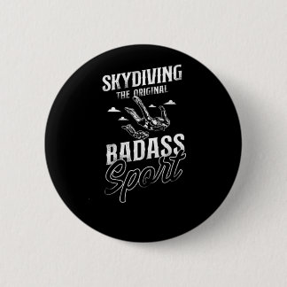 Skydiving Skydiving die de oorspronkelijke badassp Ronde Button 5,7 Cm