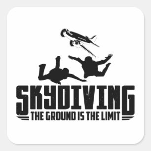 Skydiving Skydiving Skydiver Gifts Vierkante Sticker