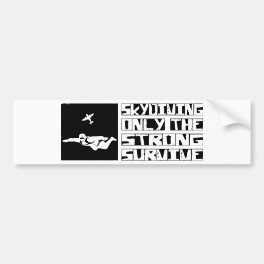 Skydiving Survive Bumpersticker (Voorkant)